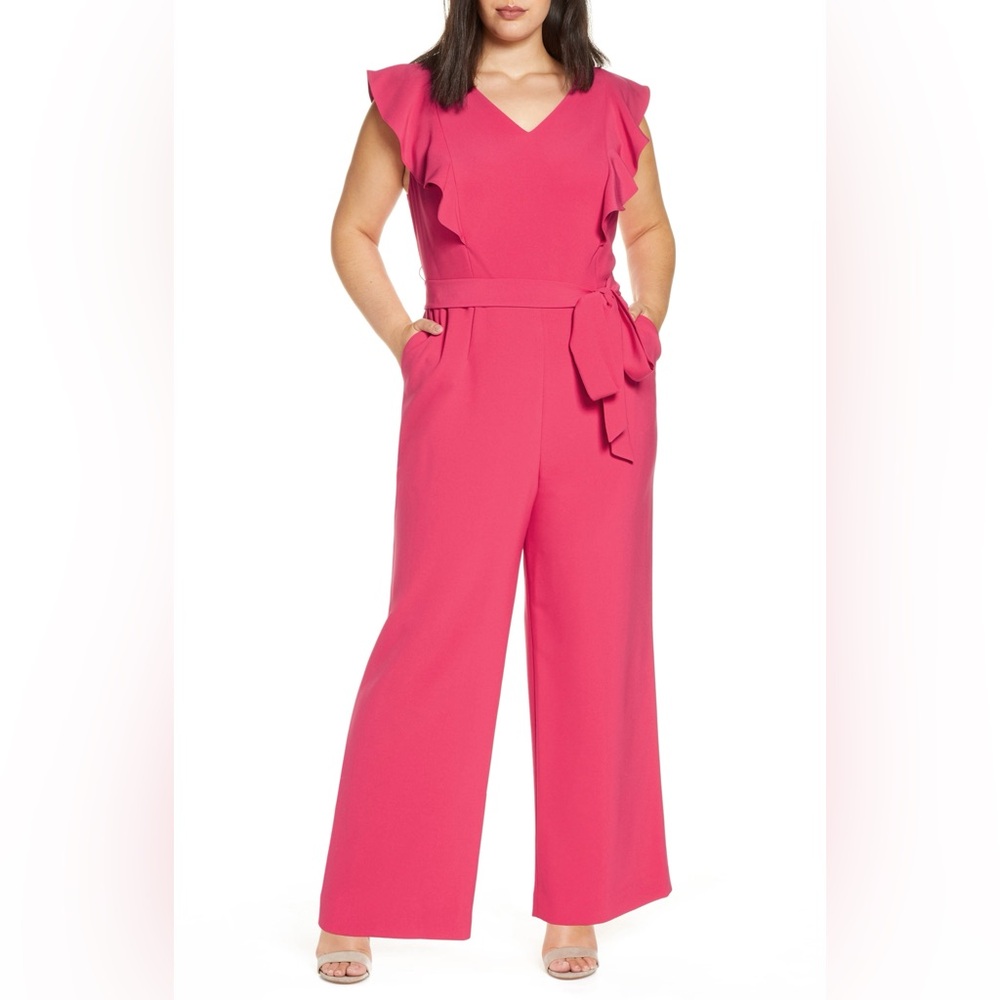 Tahari Vibrant Raspberry Dress with Zip Detail - Picture 2 of 9